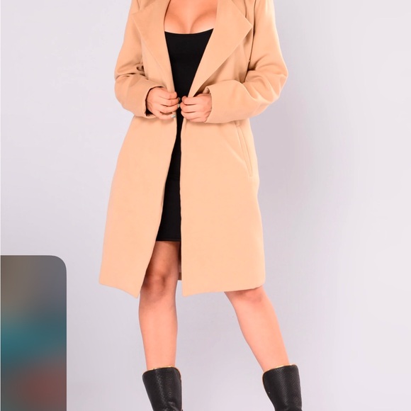 Fashion Nova Camel Coat XL - Picture 1 of 4